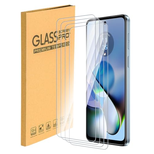 ESACMOT [4 Pack] Displayschutzfolie Kompatibel mit Motorola Moto G54 Panzerglasfolie Bruchsicher & Hüllenfreundlich 9H Härte HD Schutzfolie für Motorola Moto G54 (6,5 Zoll) von ESACMOT