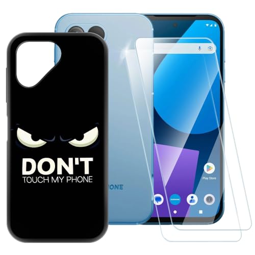Bedruckte TPU-Hülle + 2er-Pack Displayschutzfolie aus gehärtetem Glas, kompatibel mit Fairphone 5, künstlerische schlanke, stoßfeste Abdeckung, kratzfest, vollständiger Schutz von ESACMOT