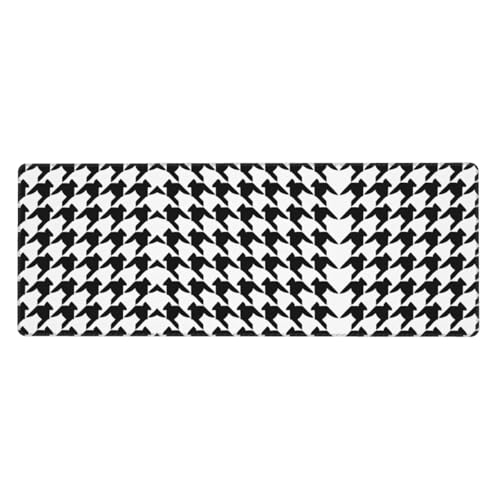 ESASAM Mauspad mit Hahnentrittmuster, 76,2 x 203,2 cm, verdicktes Design, bequemer zu bedienen, Schwarz ESASAM Mauspad mit Hahnentrittmuster, 76,2 x 203,2 cm, verdicktes Design, bequemer zu bedienen, Schwarz von ESASAM