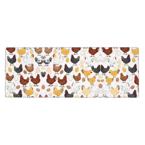 ESASAM Mauspad mit Hühnermuster, 30 x 80 cm, verdicktes Design, bequemer zu bedienen ESASAM Mauspad mit Hühnermuster, 30 x 80 cm, verdicktes Design, bequemer zu bedienen von ESASAM