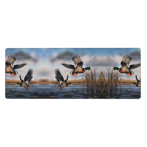 ESASAM Mauspad mit Jagd-Motiv fliegende Wildenten, 76,2 x 203,2 cm, verdicktes Design, bequemer zu bedienen ESASAM Mauspad mit Jagd-Motiv fliegende Wildenten, 76,2 x 203,2 cm, verdicktes Design, bequemer zu bedienen von ESASAM