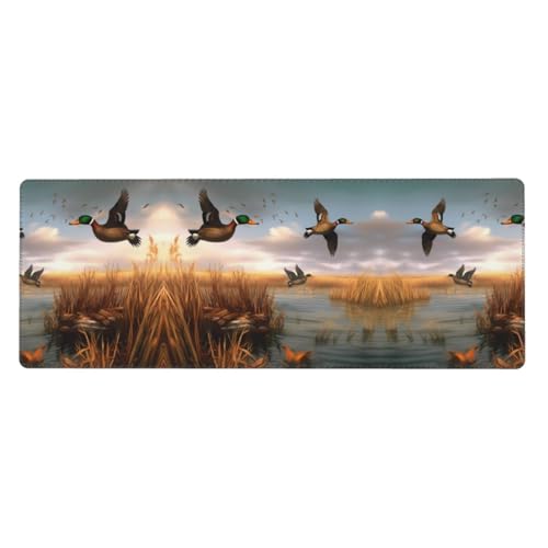 ESASAM Mauspad mit Jagd-Motiv fliegende Wildenten, 76,2 x 203,2 cm, verdicktes Design, bequemer zu bedienen ESASAM Mauspad mit Jagd-Motiv fliegende Wildenten, 76,2 x 203,2 cm, verdicktes Design, bequemer zu bedienen von ESASAM