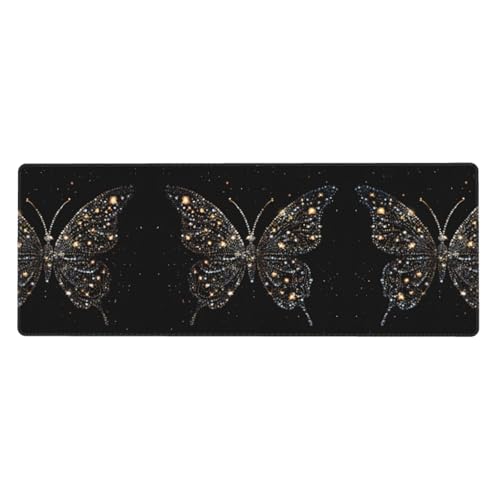 ESASAM Mauspad mit Strass-Schmetterlingen, 76,2 x 203,2 cm, verdicktes Design, bequemer zu bedienen ESASAM Mauspad mit Strass-Schmetterlingen, 76,2 x 203,2 cm, verdicktes Design, bequemer zu bedienen von ESASAM