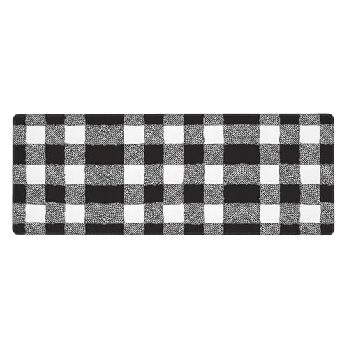 ESASAM Mauspad mit schwarz-weißem Karomuster, 76 x 203 cm, verdicktes Design, bequemer zu bedienen ESASAM Mauspad mit schwarz-weißem Karomuster, 76 x 203 cm, verdicktes Design, bequemer zu bedienen von ESASAM