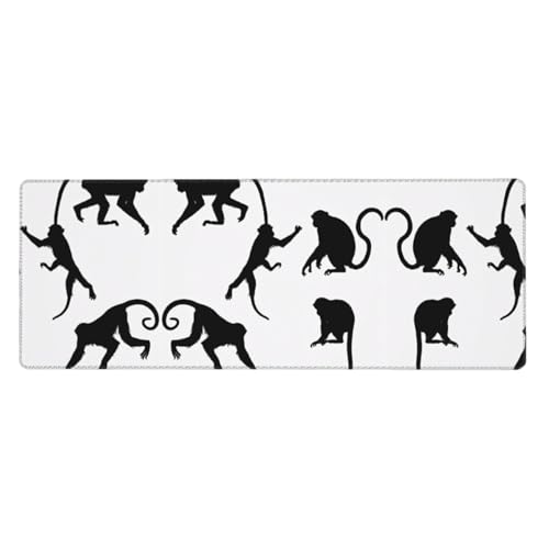 ESASAM Schwarzes Gibbon Monkey Advanced Näh-Mauspad, 76,2 x 203,2 cm, verdicktes Design, bequemer zu bedienen von ESASAM