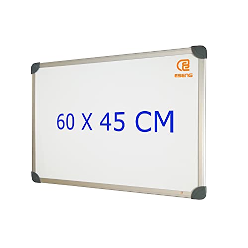 ESENG® Basics Magnetisches Whiteboard - 45x60 cm mit Aluminiumrahmen, ohne Stiftablage, trocken abwischbar, wiederbeschreibbar von ESENG