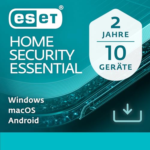 ESET HOME Security Essential 2025 | 10 Geräte | 2 Jahre | inklusive Sicheres Banking & Surfen, Sicheres Heimnetzwerk, Webcam-Schutz | Windows, macOS und Android | Aktivierungscode per E-Mail ESET HOME Security Essential 2025 | 10 Geräte | 2 Jahre | inklusive Sicheres Banking & Surfen, Sicheres Heimnetzwerk, Webcam-Schutz | Windows, macOS und Android | Aktivierungscode per E-Mail von ESET