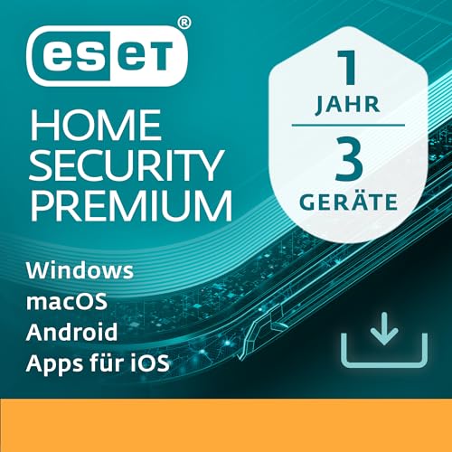 ESET HOME Security Premium 2025 | 3 Geräte | 1 Jahr | inklusive Passwort Manager, Datenverschlüsselung, Browserschutz & Privatsphäre | Windows, MacOs, Android oder iOS | Aktivierungscode per E-Mail von ESET