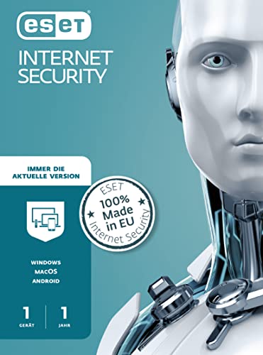 ESET Internet Security 2023 | 1 Gerät | 1 Jahr | Windows (11, 10, 8 und 7), MacOS oder Android | Download von ESET