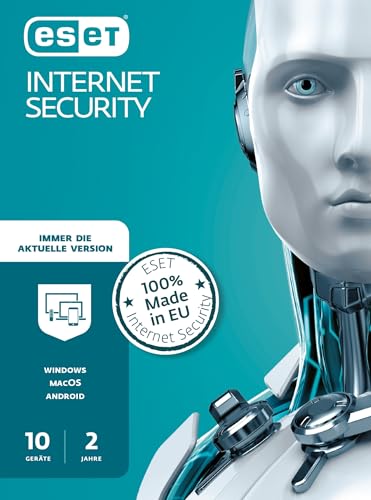 ESET Internet Security 2023 | 10 Geräte | 2 Jahre | Windows (10 und 11), MacOS oder Android | Aktivierungscode per Email von ESET