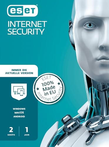 ESET Internet Security 2023 | 2 Geräte | 1 Jahr | Windows (10 und 11), MacOS oder Android | Aktivierungscode per Email von ESET