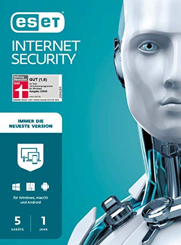 ESET Multi-Device Security 2020 | 5 Geräte | 1 Jahr | Windows (10, 8, 7 und Vista), macOS, Linux und Android | Aktivierungskarte von ESET
