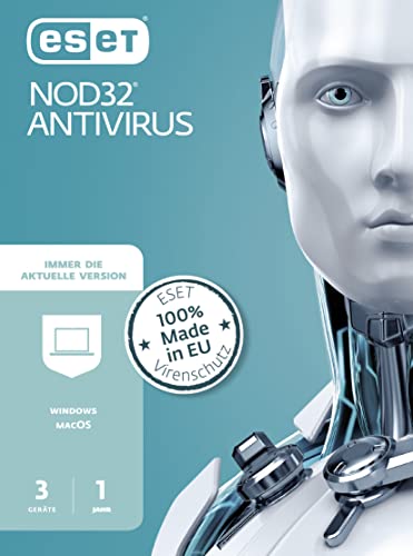 ESET NOD32 Antivirus 2023 | 3 Geräte | 1 Jahr | Windows (11, 10, 8 und 7) und macOS | Aktivierungskarte von ESET