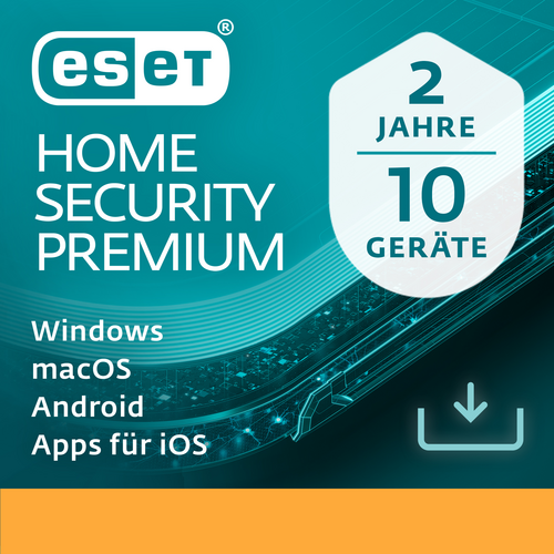 HOME Security Premium Vollversion Lizenz  10 Geräte 2 Jahre (Download) von ESET