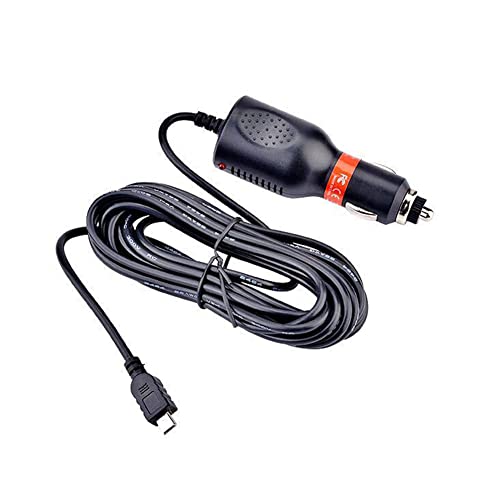 Stromkabel für die Dashcam Auto-Ladekabel für Dashcam, Mini-USB, für Armaturenbrettkamera Stromkabel 5V 2A Zigaretten-Ladekabel 3,5m lang für DVR-Kamera GPS (3,5 m gerade Mini-USB) von ESFOTO