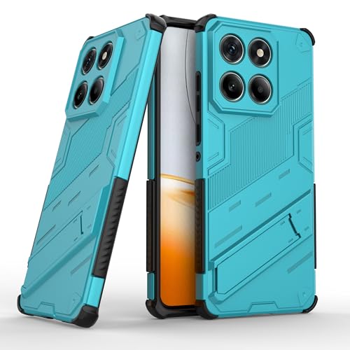 ESHUYI Kompatibel mit Motorola Edge 60 Fusion/Edge 60 5G Hülle mit Ständer Halter Schutzhülle Case [für Handyhalterung Auto Magnet] Militär Stoßfest Handyhülle, Blau von ESHUYI