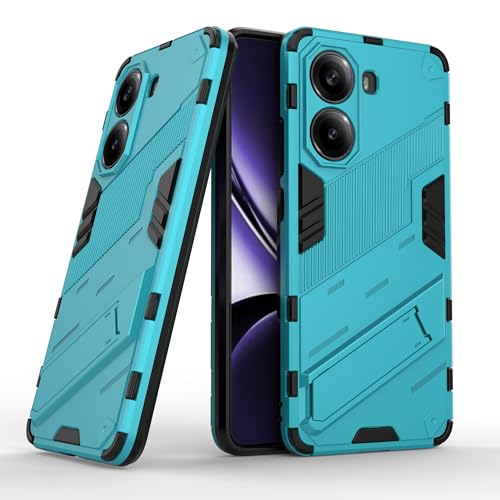 ESHUYI Kompatibel mit Xiaomi Poco X7 Pro 5G/Xiaomi Poco F7 Hülle mit Ständer Halter Schutzhülle Case [für Handyhalterung Auto Magnet] Militär Stoßfest Handyhülle, Blau von ESHUYI