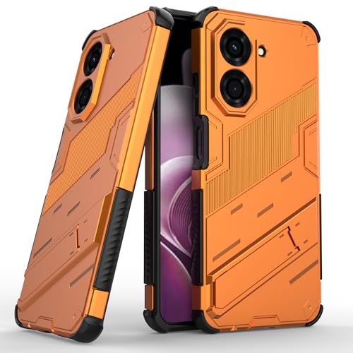 ESHUYI Kompatibel mit Xiaomi Redmi A5 4G Hülle mit Ständer Halter Schutzhülle Case [für Handyhalterung Auto Magnet] Militär Stoßfest Handyhülle, Orange von ESHUYI