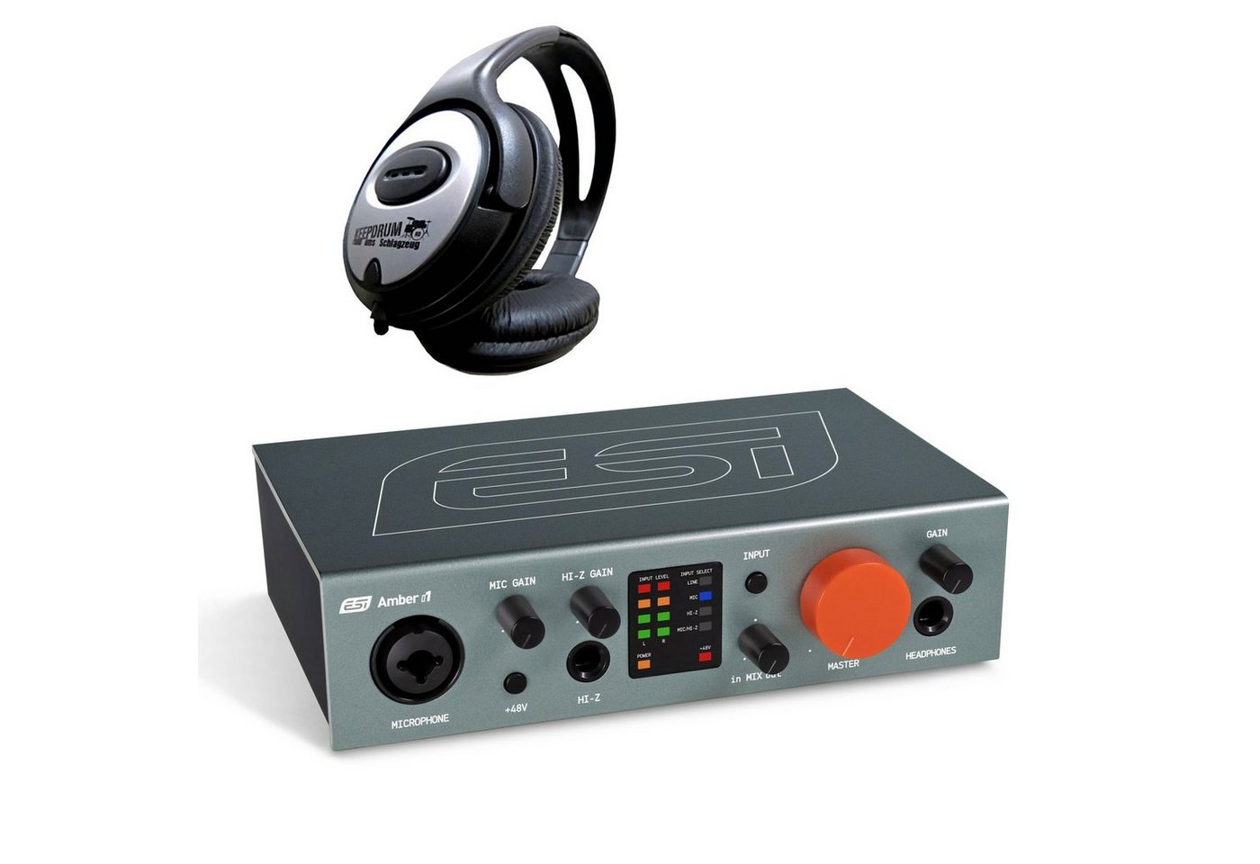 ESI -Audiotechnik Amber i1 USB-C Audio-Interface Digitales Aufnahmegerät (mit Kopfhörer) von ESI -Audiotechnik