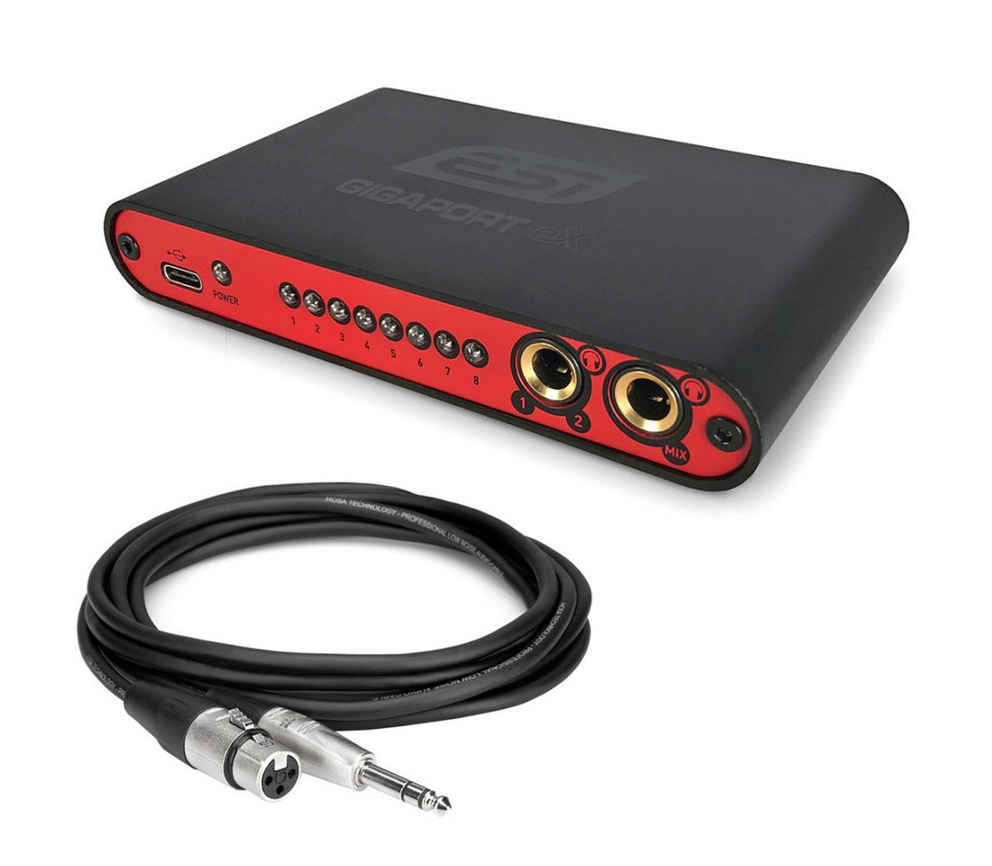 ESI -Audiotechnik ESI Gigaport eX Interface + XLR zu Klinke Kabel 1m Digitales Aufnahmegerät von ESI -Audiotechnik