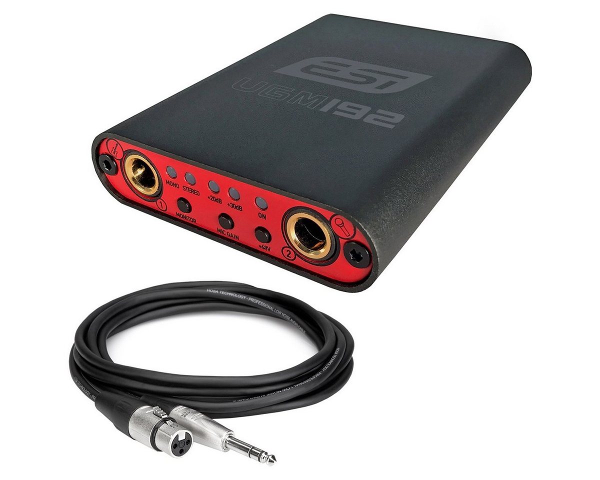 ESI -Audiotechnik ESI UGM192 Interface + Hosa XLR zu Klinke Kabel 1m Digitales Aufnahmegerät von ESI -Audiotechnik