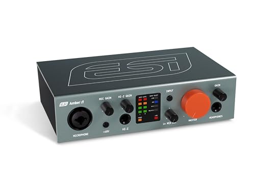 ESI Amber i1 | Professionelles 24-bit / 192 kHz USB Audio Interface mit 2 Eingängen und 2 Ausgängen von ESI