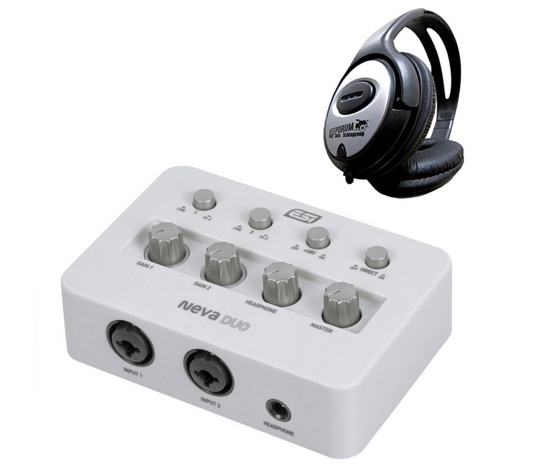 ESI ESI NEVA Duo USB Audio-Interface mit Kopfhörer Digitales Aufnahmegerät von ESI