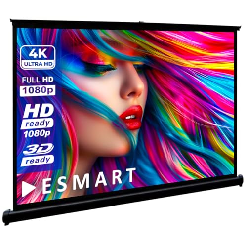 ESMART ETS Tisch Leinwand 89 cm Bild 82 x 61 cm (40") 4:3 | Mobile Heimkino Beamer Projektionsleinwand LCD LED | transportabel | Tragetasche von ESMART