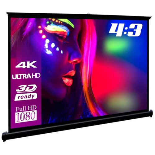 ESMART ETS Tisch Leinwand [Größenauswahl] 82 x 61 cm (40") 4:3 | Mobile Heimkino Beamer Projektionsleinwand LCD LED | transportabel | Tragetasche von ESMART