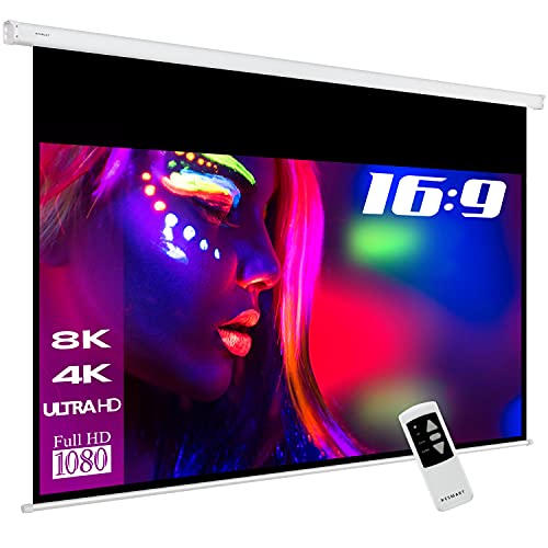 ESMART Professional MIMOTO GRAU Tageslicht-Motor-Leinwand [Größenauswahl] 221 x 125 cm (100") 16:9 | Programmierbare Fernbedienung | Heimkino elektrische Beamer Projektionsleinwand Motor Leinwand… von ESMART