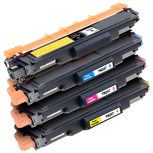 ESMONLINE 4 kompatible Toner TN247 TN243 BK Cyan Magenta Yellow Lasergeräte Tonerkartusche Ersatz für Brother MFC-L3750CDW MFC-L3770CDW MFC-L3710CW DCP-L3550CDW DCP-L3510CDW HL-L3210CW HL-L3230CDW von ESMONLINE