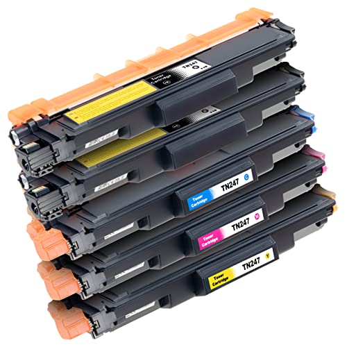 ESMONLINE 5 kompatible Toner TN247 TN243 BK Cyan Magenta Yellow Lasergeräte Tonerkartusche Ersatz für Brother MFC-L3750CDW MFC-L3770CDW MFC-L3710CW DCP-L3550CDW DCP-L3510CDW HL-L3210CW HL-L3230CDW von ESMONLINE