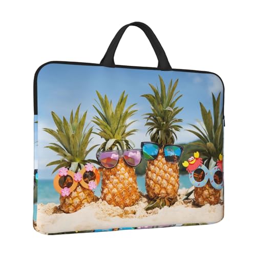 Laptophülle mit Griff, kompatibel mit Sonnenbrille, Sand, Strand, 35,6 cm (14 Zoll), Laptop-Tasche mit Griff, kompatibel mit Computertasche von ESNAIUVCD