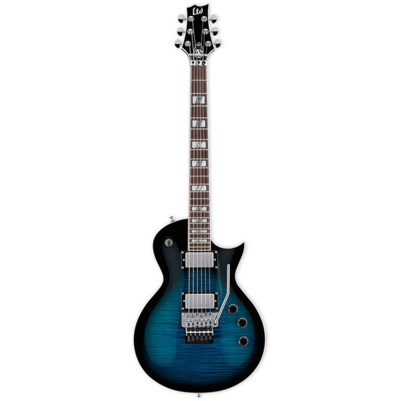 ESP LTD AS-1FR Black Aqua Sunburst Alex Skolnick Signature Electric Guitar with Case von ESP LTD