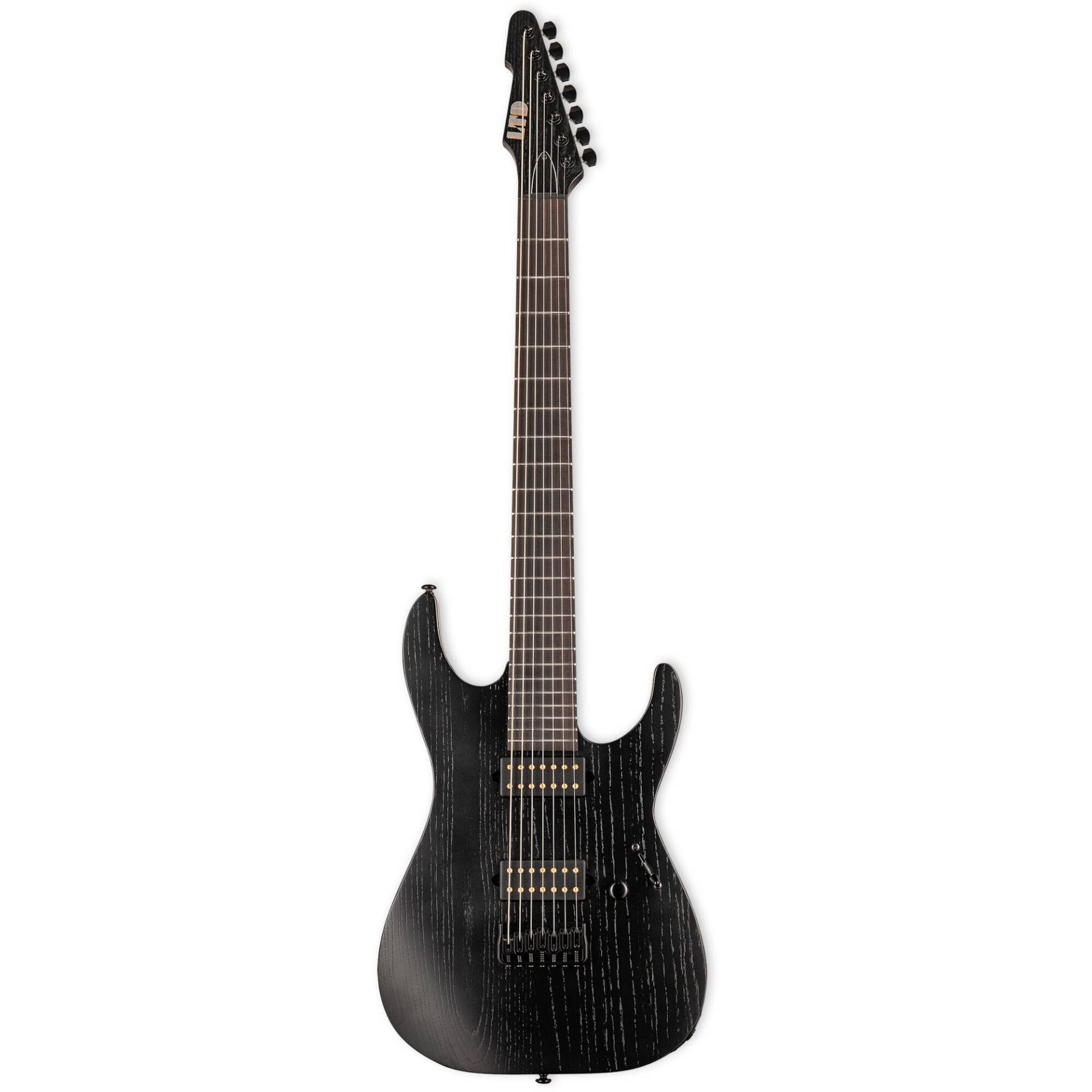 ESP LTD Alex Wade Signature AW-7 Baritone Open Grain Black Satin 7-String Electric Guitar with Case ESP LTD Alex Wade Signature AW-7 Baritone Open Grain Black Satin 7-String Electric Guitar with Case von ESP LTD