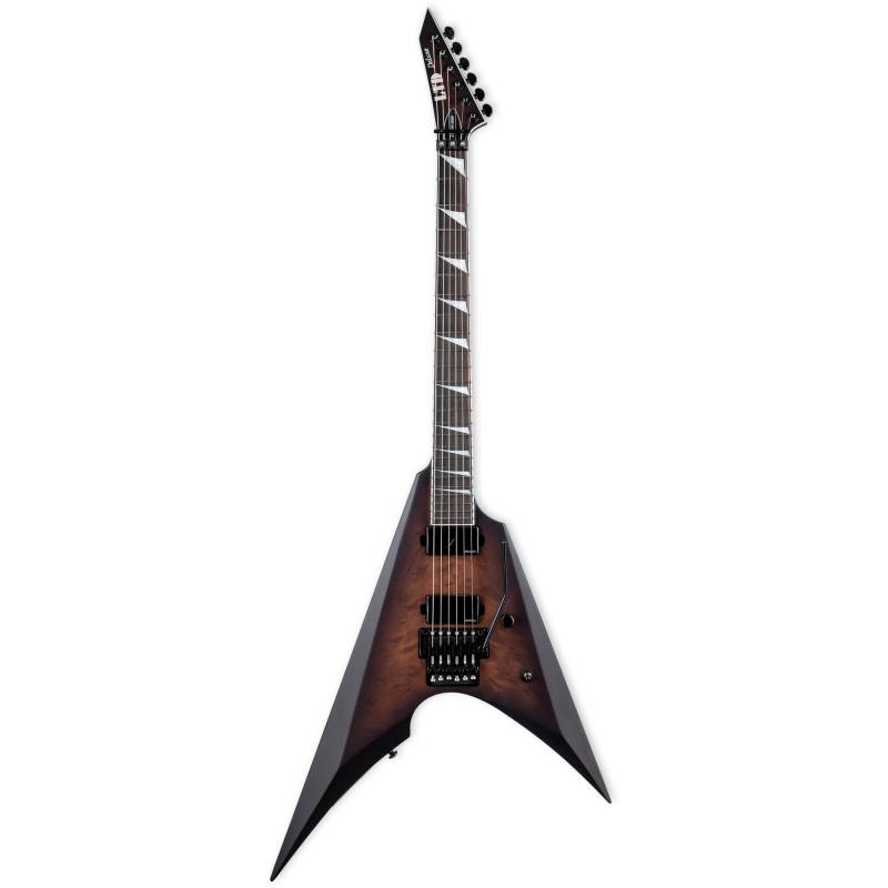 ESP LTD Deluxe Arrow-1000 QM Dark Brown Sunburst Satin Electric Guitar von ESP LTD
