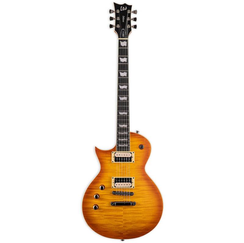 ESP LTD Deluxe EC-1000T Honey Burst Satin met Fishman Fluence Left-Handed Electric Guitar von ESP LTD