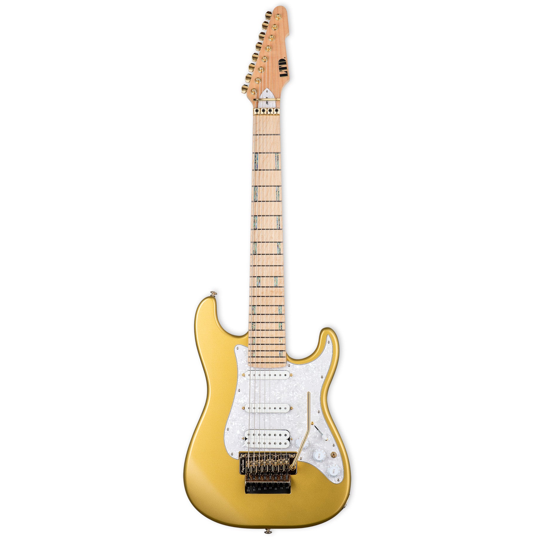 ESP LTD Javier Reyes Signature JRV-8 Metallic Gold 8-String Electric Guitar with Case ESP LTD Javier Reyes Signature JRV-8 Metallic Gold 8-String Electric Guitar with Case von ESP LTD