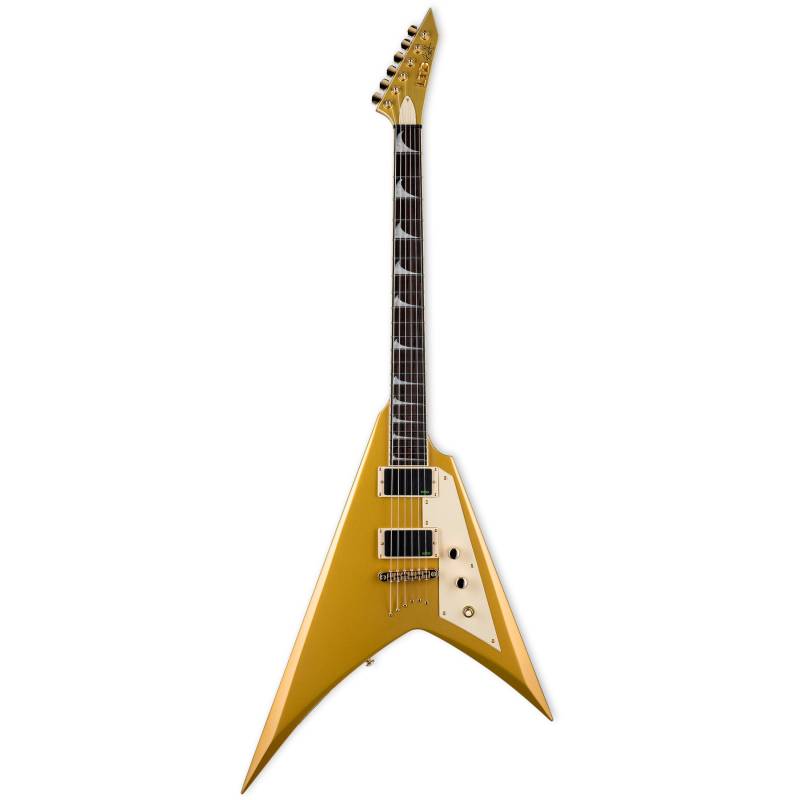 ESP LTD Kirk Hammett Signature KH-V Metallic Gold Electric Guitar with Case von ESP LTD