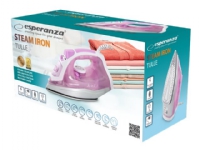Esperanza EHI004, Trocken- & Dampfbügeleisen, Keramik-Bügelsohle, 1,5 m, Violett, Weiß, 220 - 240 V, 50 - 60 Hz von ESPERANZA