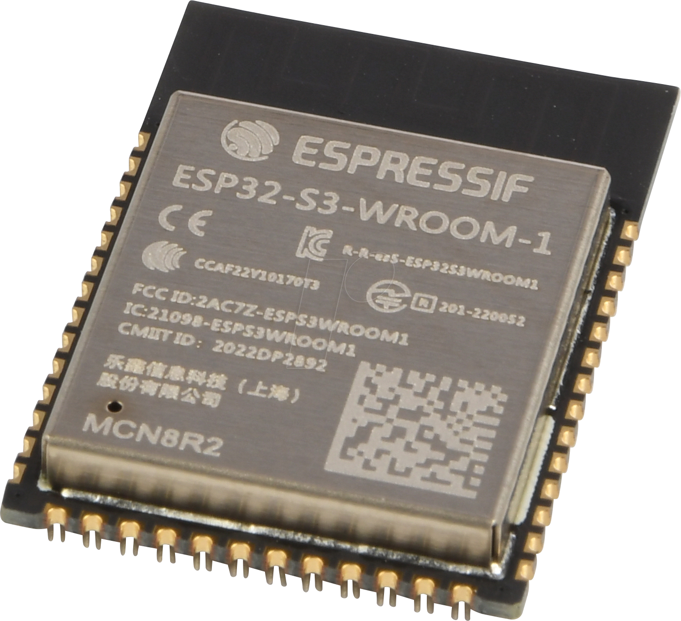 ESP32S3WRM1N8R2 - WiFi-Modul 802.11/BT 2,4-2,5GHz, 150Mb/s von ESPRESSIF SYSTEMS