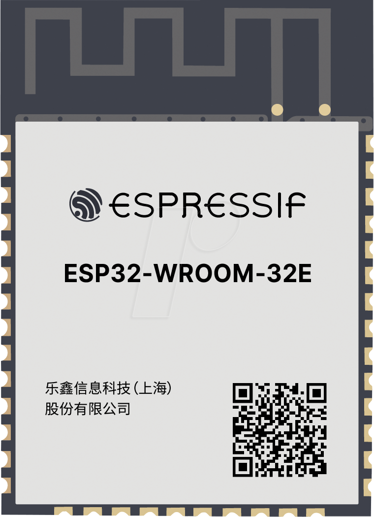 ESP32WROOM32E - WIFI-SMD-Modul, ESP32-D0WD-V3, 4 MB SPI, 3,3 V, 18 x 25,5 x 3,1 von ESPRESSIF SYSTEMS