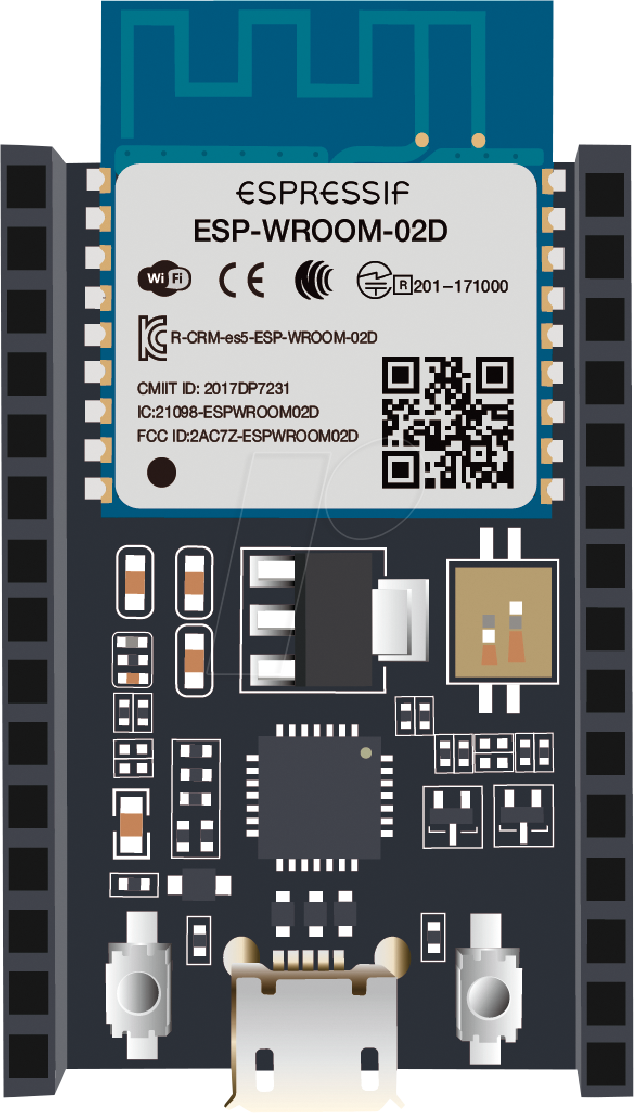 ESP8266DEVKITC02 - Entwicklungsboard ESP-WROOM-02D von ESPRESSIF SYSTEMS