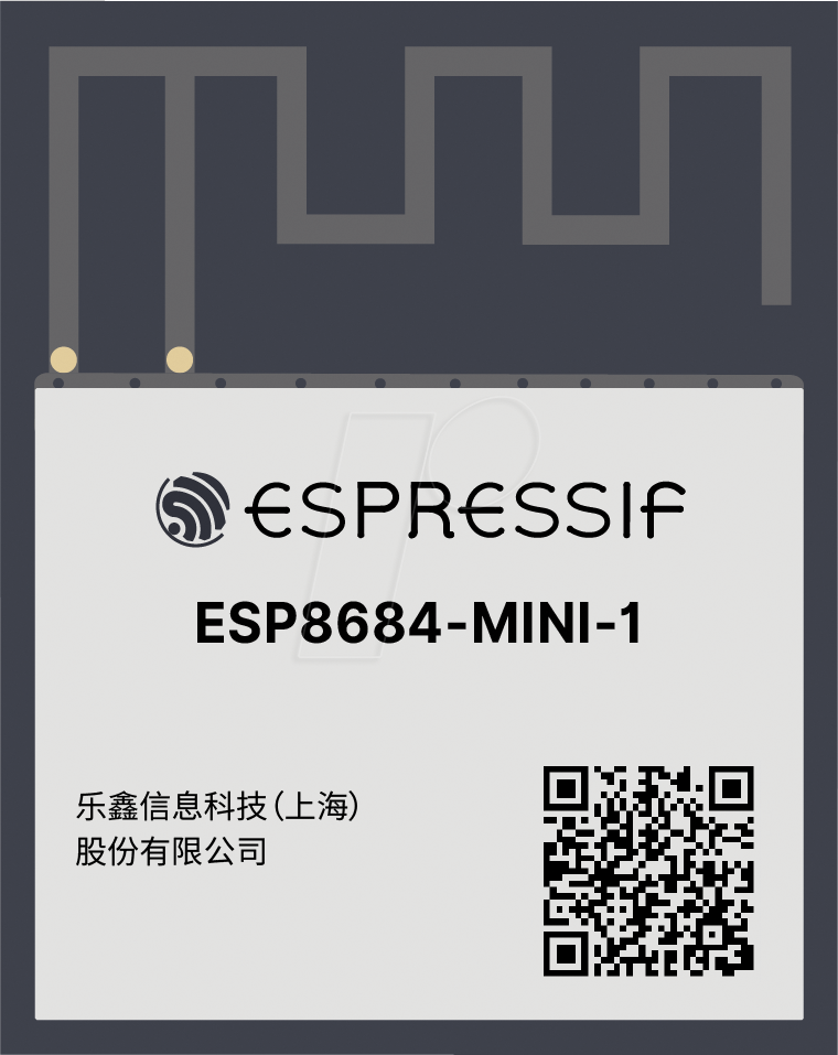 ESP8684MINI1H4 - WIFI-SMD-Modul, ESP32-D0WD-V3, PCB-Antenne von ESPRESSIF SYSTEMS