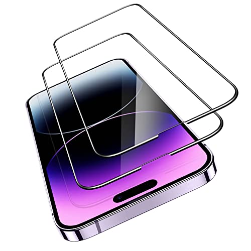 ESR Armorite Schutzfolie kompatibel mit iPhone 14 Pro, sehr Robustes Gehärtetes Glas, praktischer Ausrichtranhmen, 2 Stück von ESR