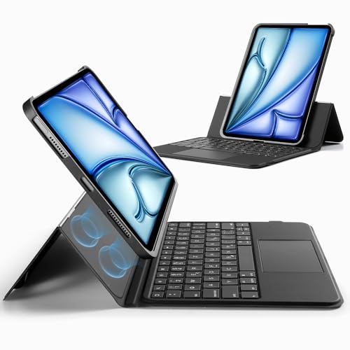 ESR Ascend Tastatur Hülle, iPad Tastatur kompatibel mit iPad Pro 11 (2022/2021/2020/2018), iPad Air 5/4 (2022/2020), magnetische abnehmbare Hülle, Verstellbarer Ständer im Hoch-/Querformat, Schwarz von ESR