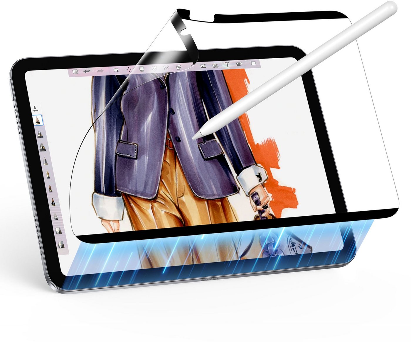 ESR Displayschutzfolie Magnetic (abnehmbar) Paper-Feel Displayschutzfolie für Apple iPad 11" (2025) / iPad 10,9" (2022), Schreiben wie auf Papier, reduziert Blendung von ESR