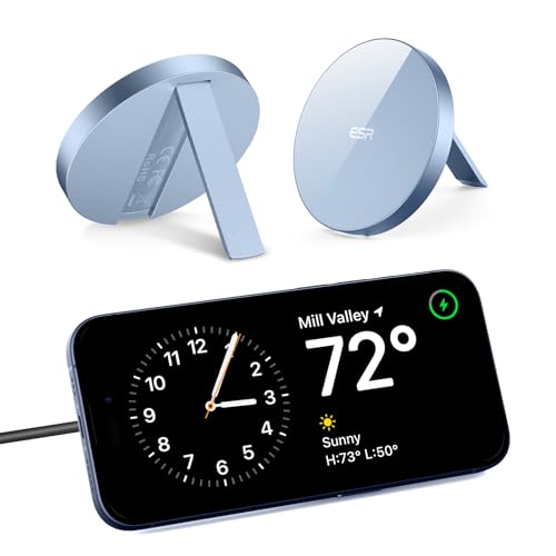ESR for Magsafe Ladegerät, Wireless Charger mit Ständer für iPhone 16/16 Pro/16 Pro Max/15/14/13, AirPods 4/3/2 Pro,Induktive Ladestation mit 1,5m Verstärktem Nylonkabel, Blau (Ohne Netzteil) ESR for Magsafe Ladegerät, Wireless Charger mit Ständer für iPhone 16/16 Pro/16 Pro Max/15/14/13, AirPods 4/3/2 Pro,Induktive Ladestation mit 1,5m Verstärktem Nylonkabel, Blau (Ohne Netzteil) von ESR