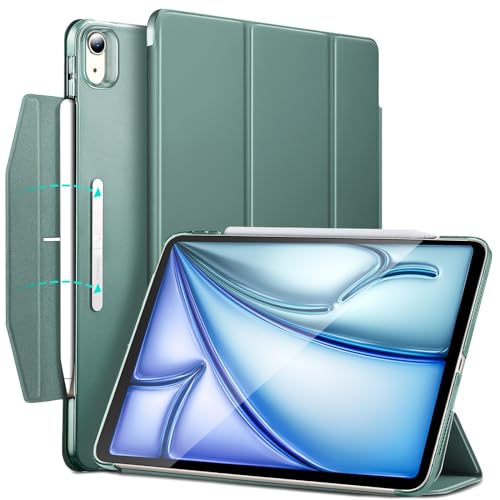 ESR für iPad Air 11 Zoll M2 Hülle, iPad Air 6/5/4 Hülle (2024/2022/2020), 10,9 Zoll Case, Trifold mit Magnetverschluss, Ascend Serie, Dunkelgrün von ESR