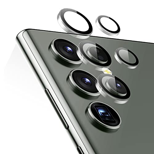 ESR Kamera Linsen Schutzfolie, kompatibel mit Samsung Galaxy S23 Ultra (2023), individuelle Linsen Schutzfolie, kratzfestes, ultradünnes, gehärtetes Glas mit Aluminiumeinfassung, 5 Stück, Klar von ESR